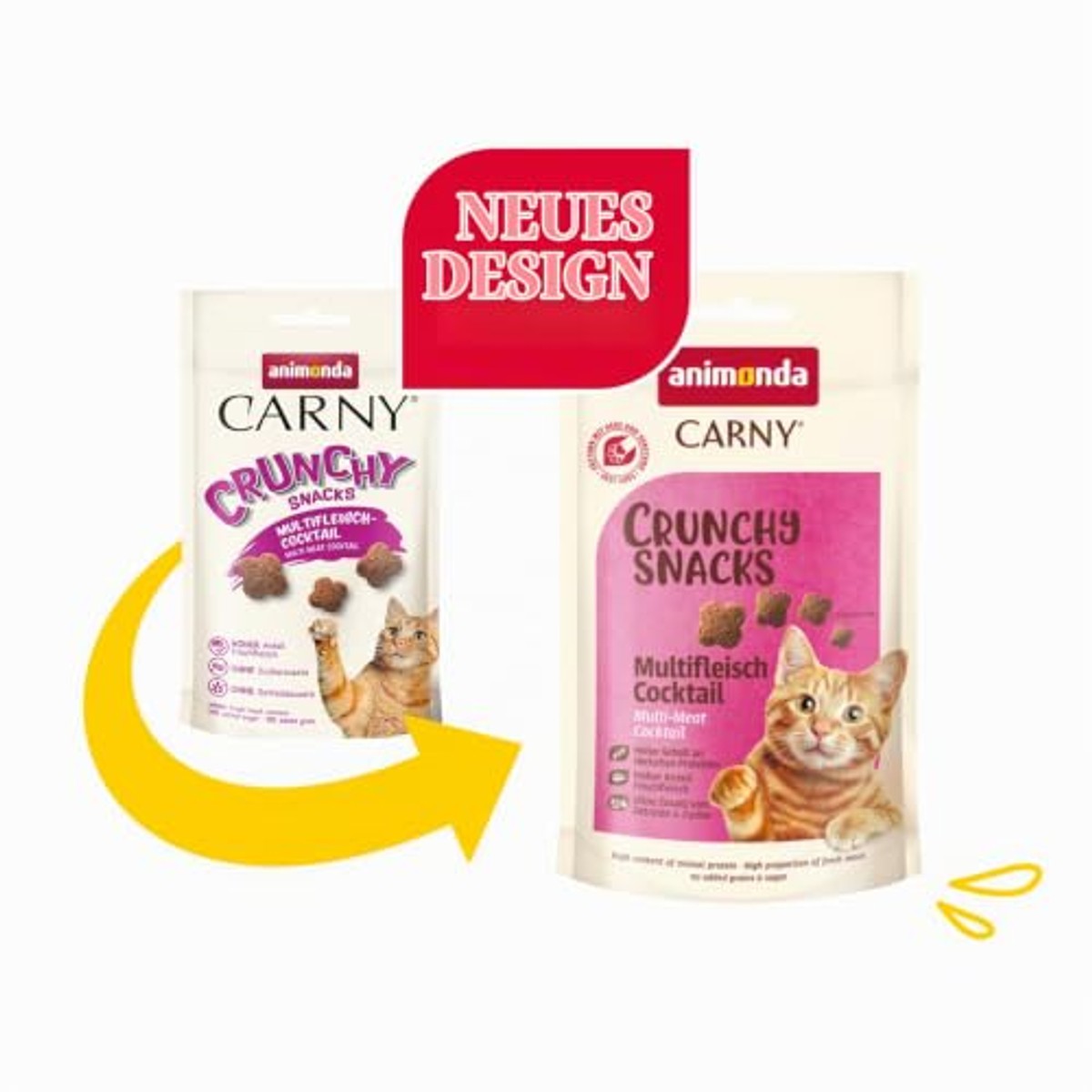 animonda Carny Crunchy kattensnack multivlees cocktail 10 x 50 g - 3-pack