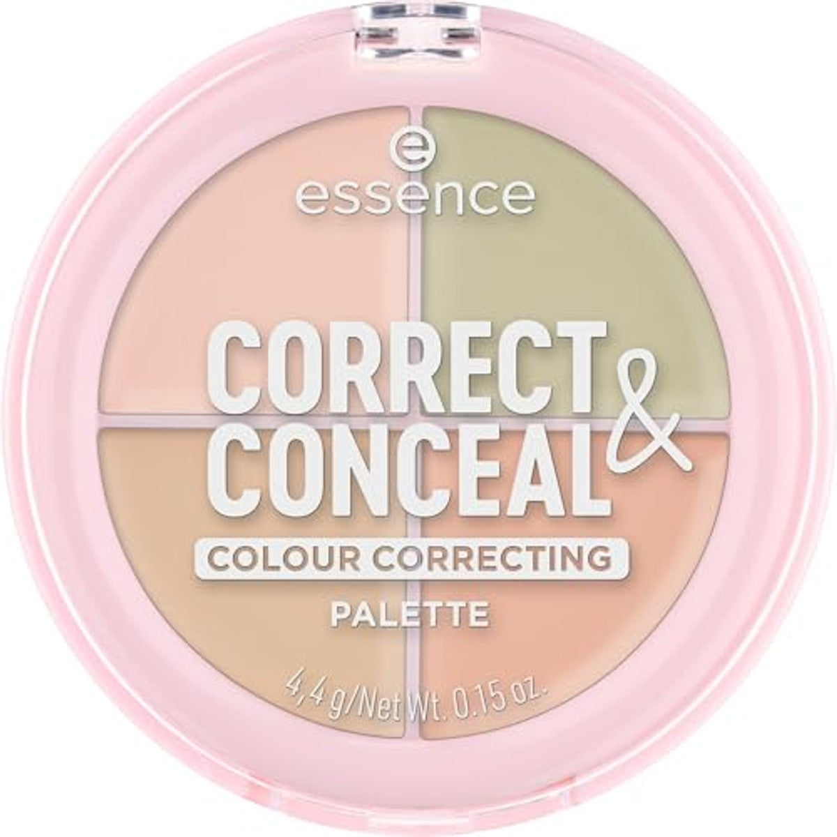 essence CORRECT & CONCEAL Colour Correcting palet, concealer, nr. 10, meerkleurig, 4 kleuren, definieerend, kleurcorrectief, veganistisch, zonder parfum, zonder alcohol, zonder parabenen, per stuk | Onmiddellijk resultaat, definieerend – Essence Cosmetics