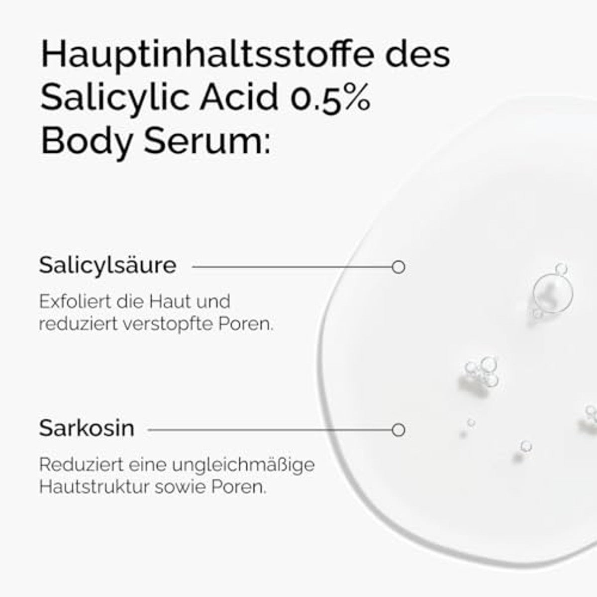 The Ordinary Salicylic Acid 0,5% Body Serum, lichaamsserum met salicylzuur, scrubbehandeling voor onzuiverheden gevoelige huid, 240 ml
