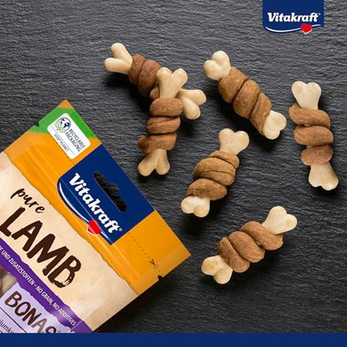 Vitakraft Pure Lamb Bonas hondensnack lamsvlees 8 x 80 g - 6-pack