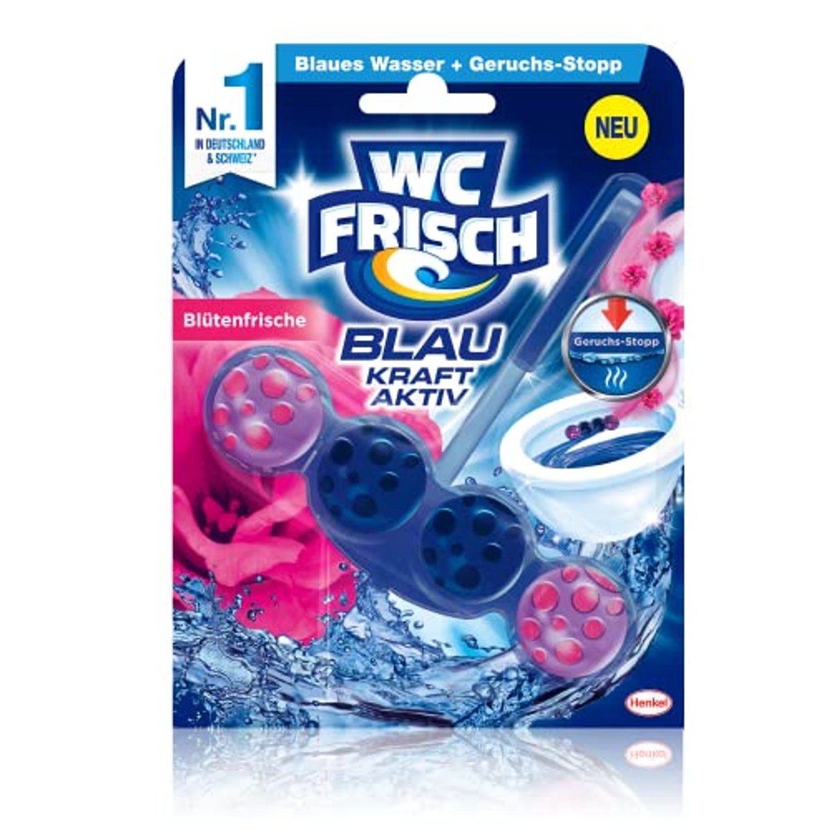 WC-Frisch Kraft Aktiv Blauwspüler Bloesem 6 x 10 stuks - Voordeelverpakking