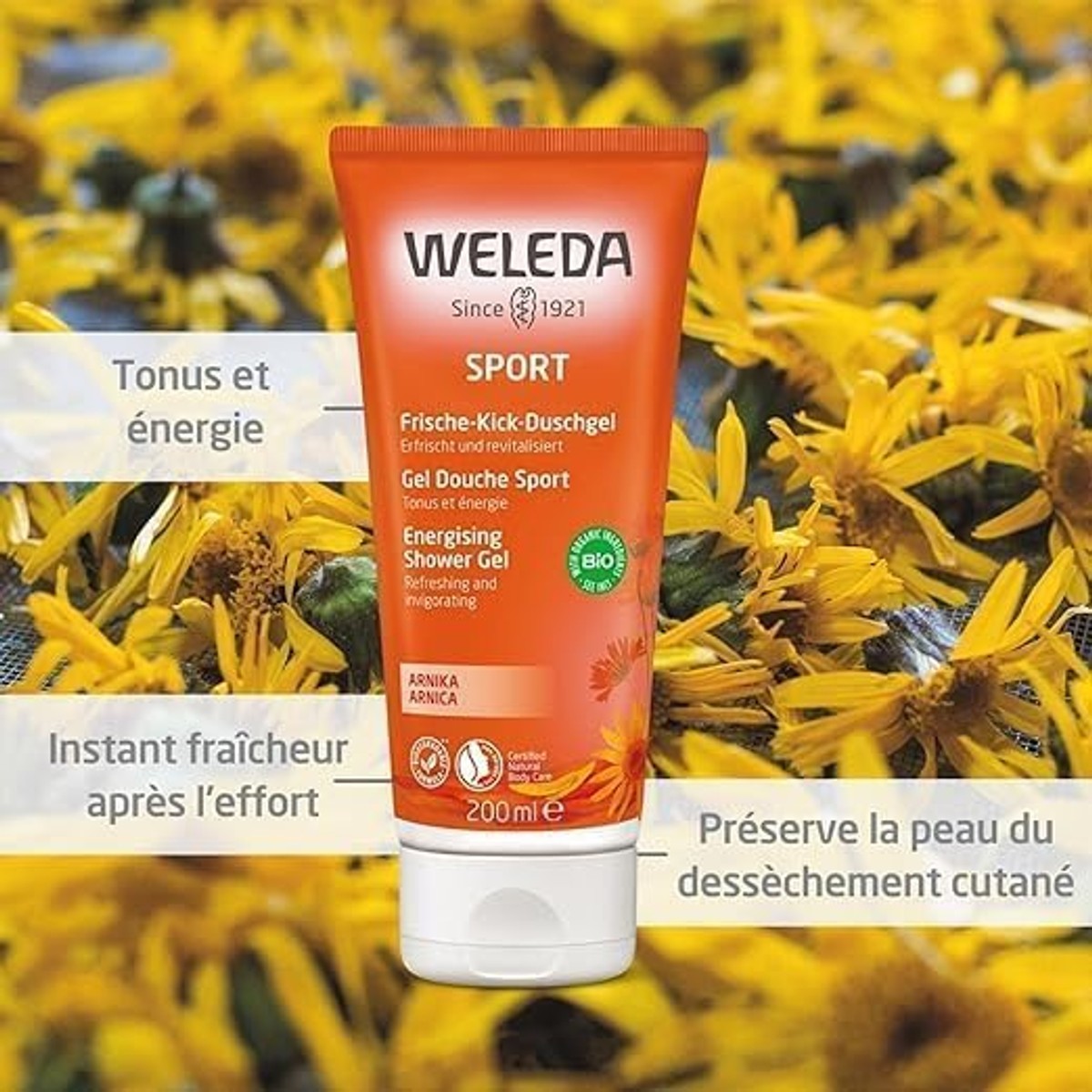 Weleda Bio Sport Douchegel met Rozemarijn-Lavendelgeur 200 ml - 6-pack