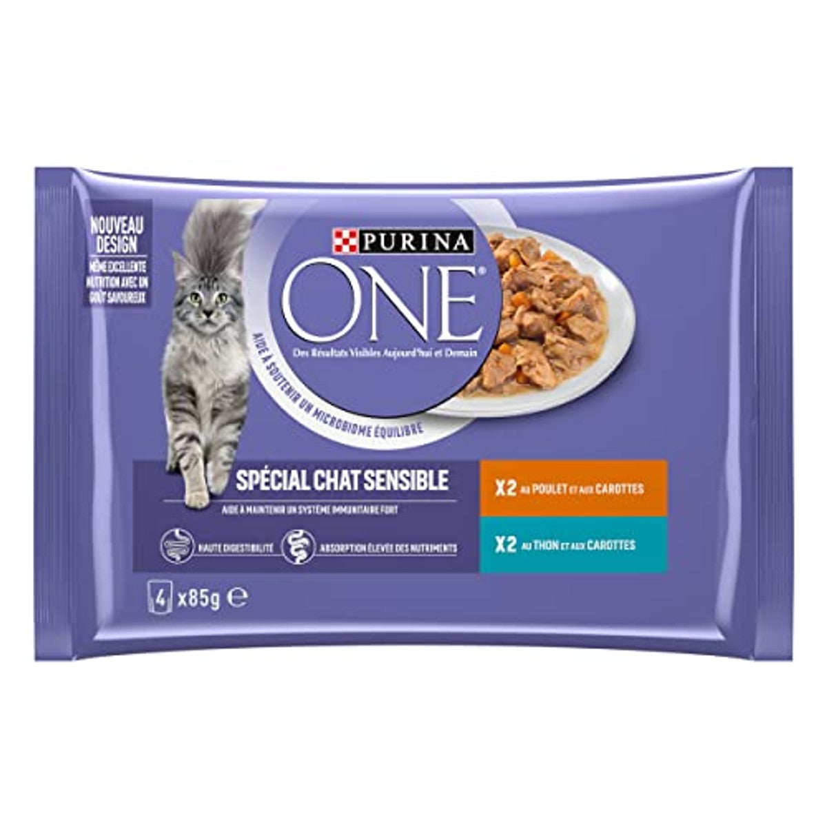 Purina One In Saus Gesneden natvoer kattenvoer kip en tonijn 48 x 85 g – foto 3