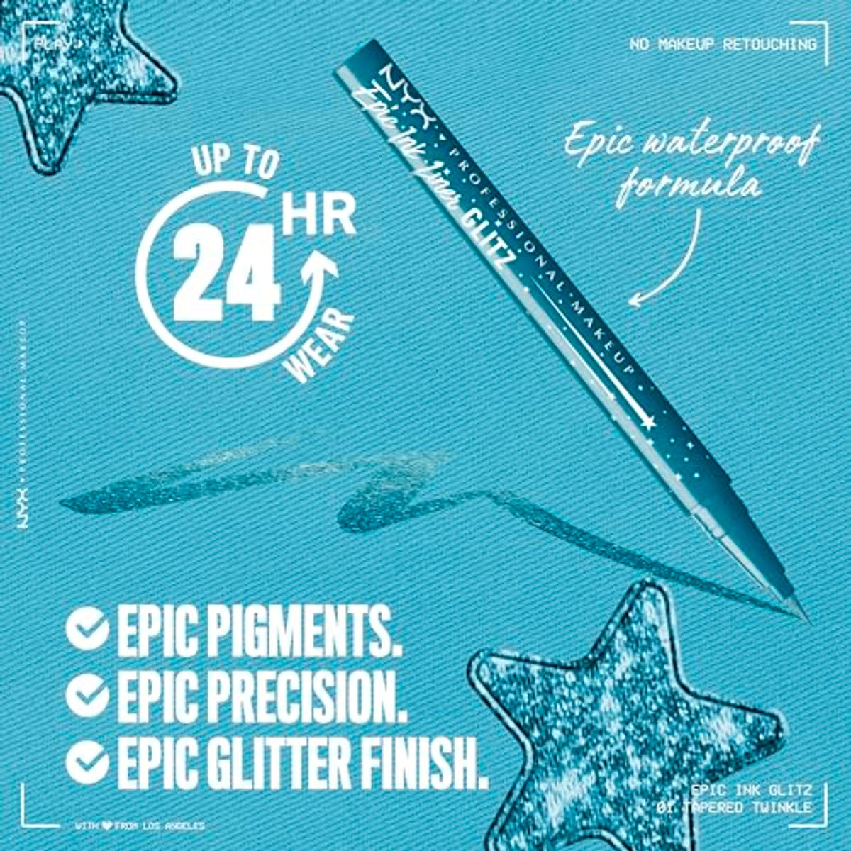 NYX PROFESSIONAL MAKEUP Epic Ink Liner Jeanz Tapered Twinkle 1 ml - 6 stuks