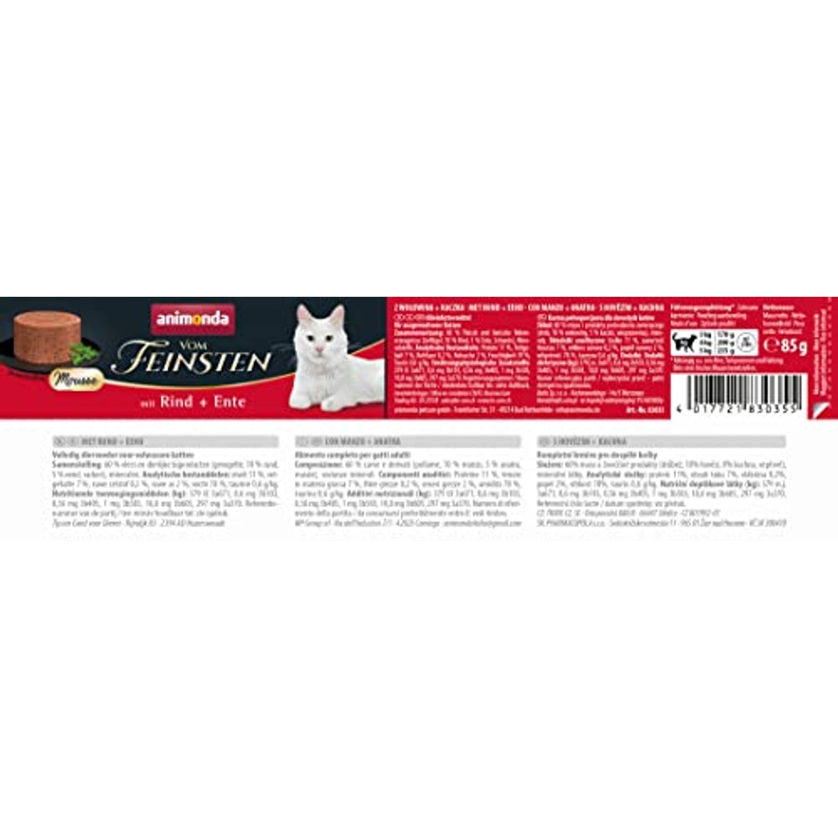 Animonda Vom Feinsten Mousse natvoer kattenvoer Rund + Eend 12 x 85 g - 6-pack