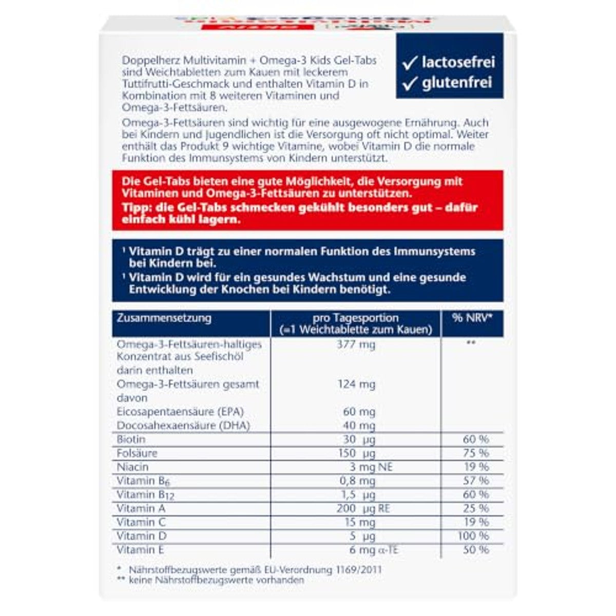 Doppelherz Multivitamine + Omega-3 Kids - met groenteachtige smaak – Doppelherz