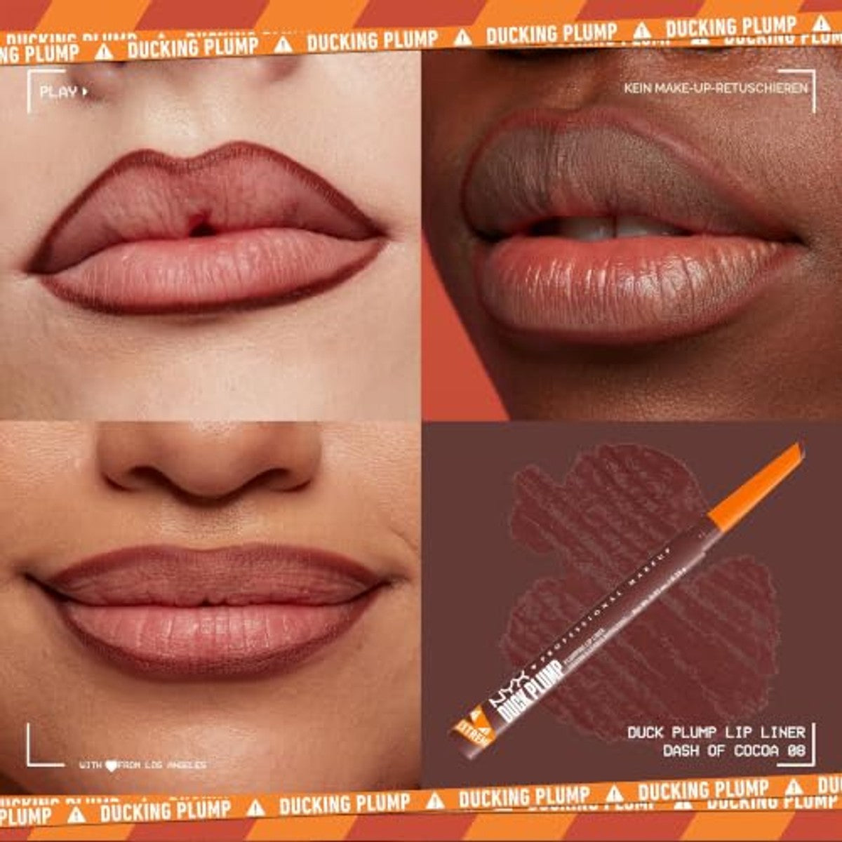 NYX PROFESSIONAL MAKEUP Duck Plump Lip Liner 08 Dash of Cocoa 1 x - 6 stuks