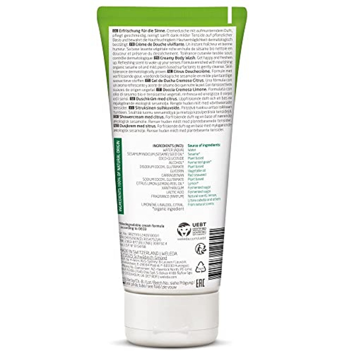 Weleda Bio Refresh Douchegel met Citroen-Sinaasappelgeur 3 x 200 ml - 3-pack