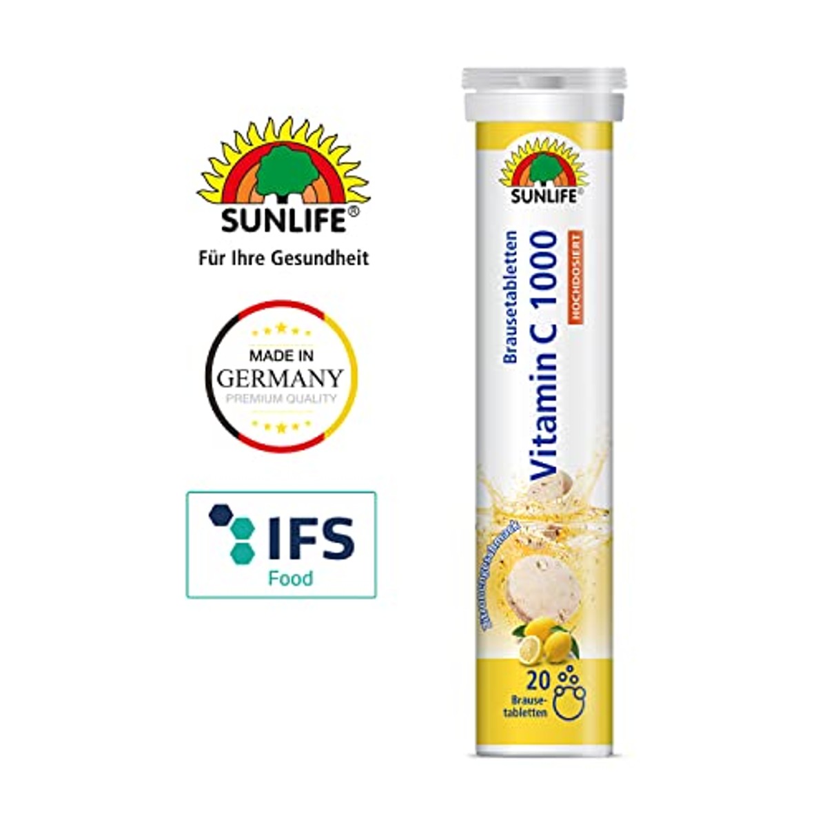Sunlife Vitamine C 1.000 bruistabletten (verpakking van 5) – Sunlife