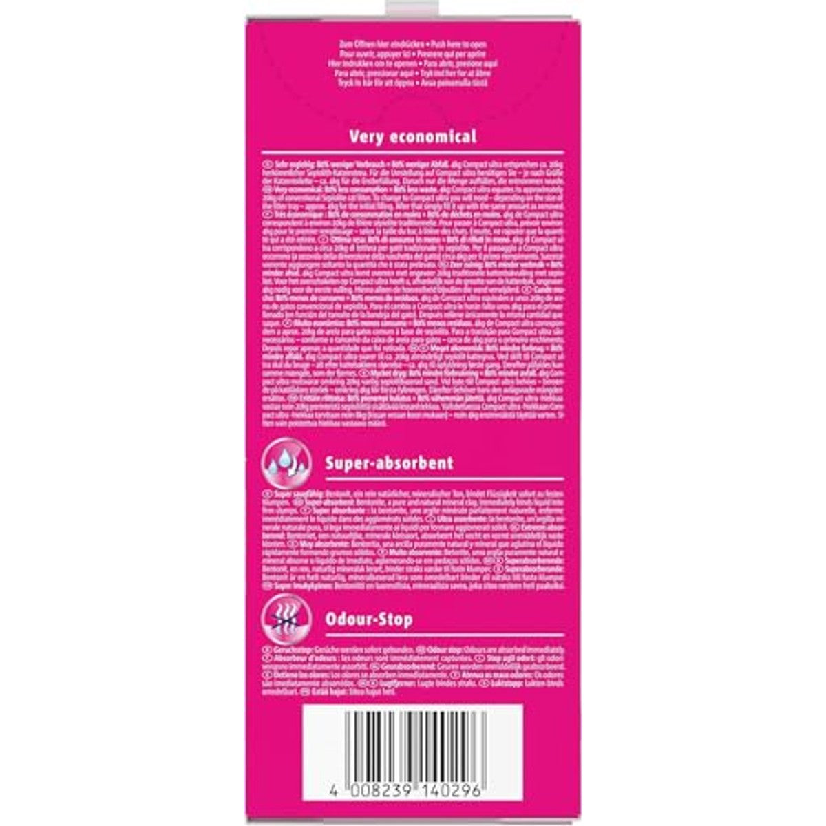 Vitakraft Compact Ultra, kattenbakvulling, klonterend strooisel, schoon en eenvoudig te verwijderen (1 x 4 kg) (verpakking van 4) – Vitakraft