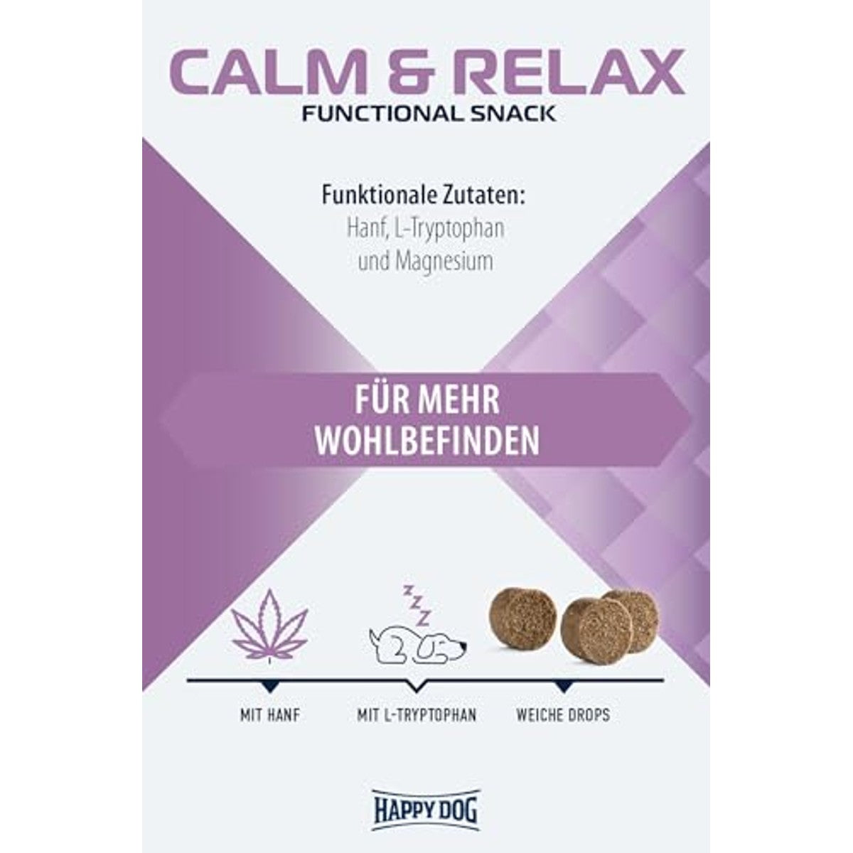 Happy Dog Care Snack Calm & Relax hondensnack 100g - 6-pack