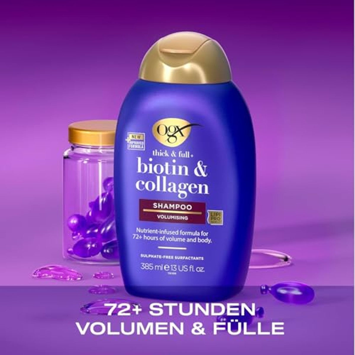 OGX Thick & Full Biotine & Collageen Shampoo 385 ml - 6 stuks