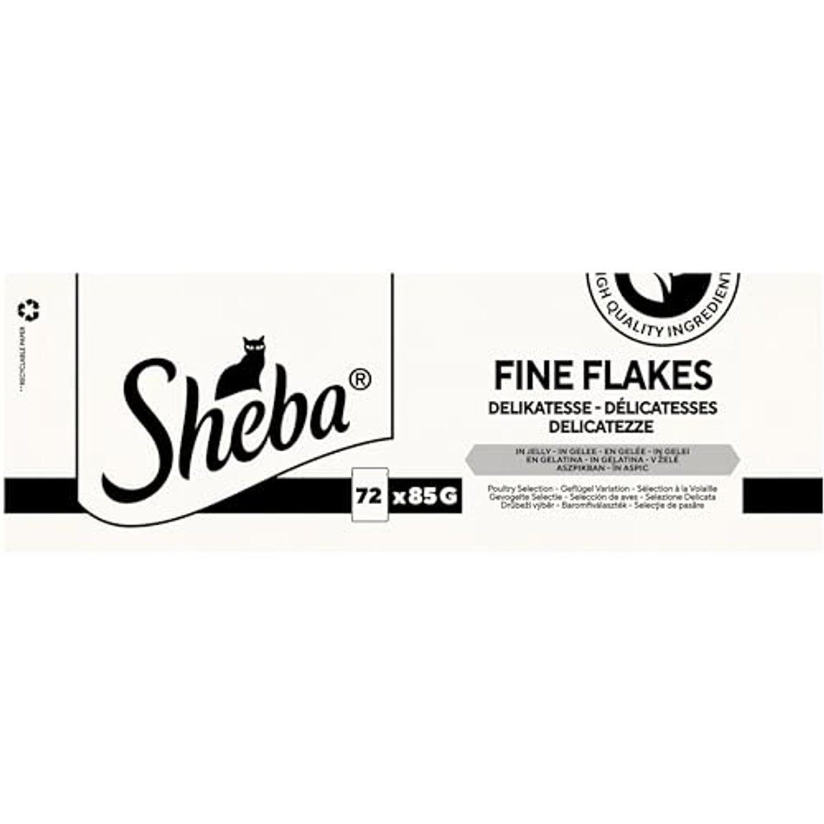 Sheba Delicatesse in gelei natvoer kattenvoer gevogelte 72 x 85 g - 3-pack