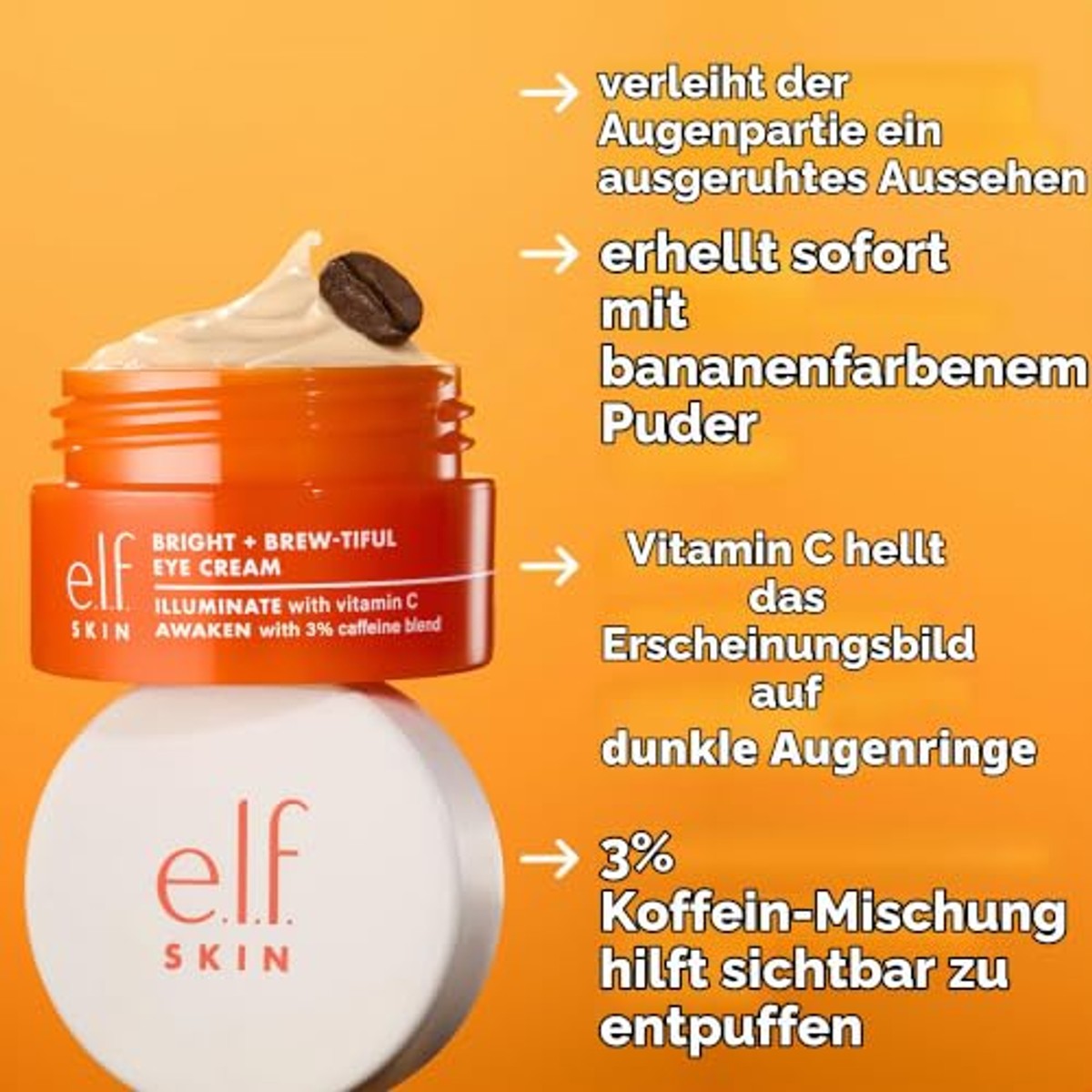 e.l.f. Skin Bright + Brew-tiful Eye Cream Mini 3 stuks