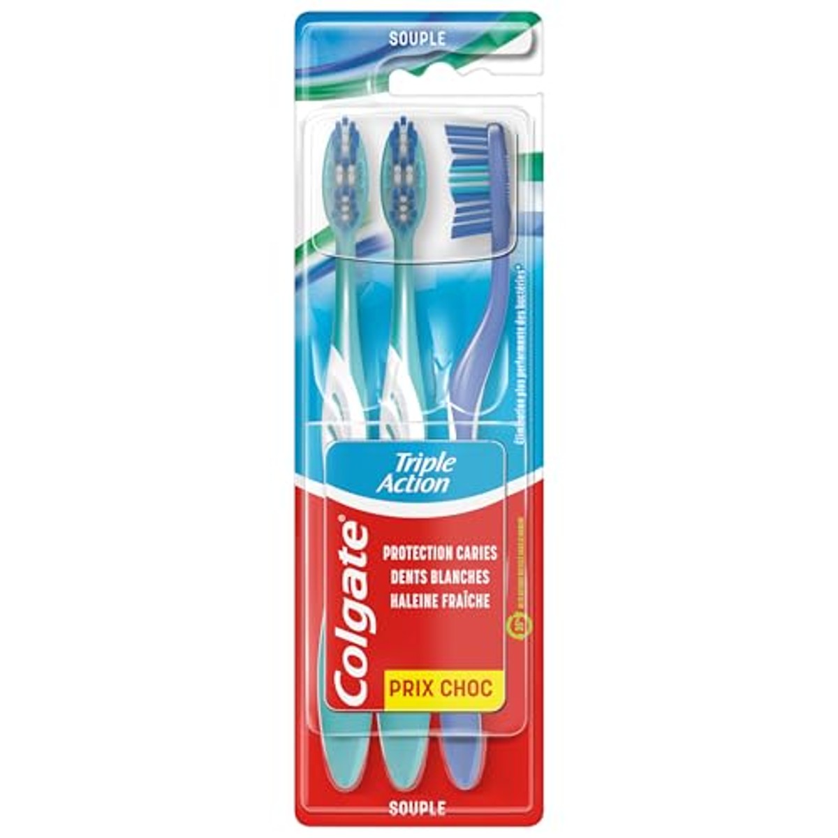 Colgate Triple Action zachte tandenborstel 3 borstels – Colgate