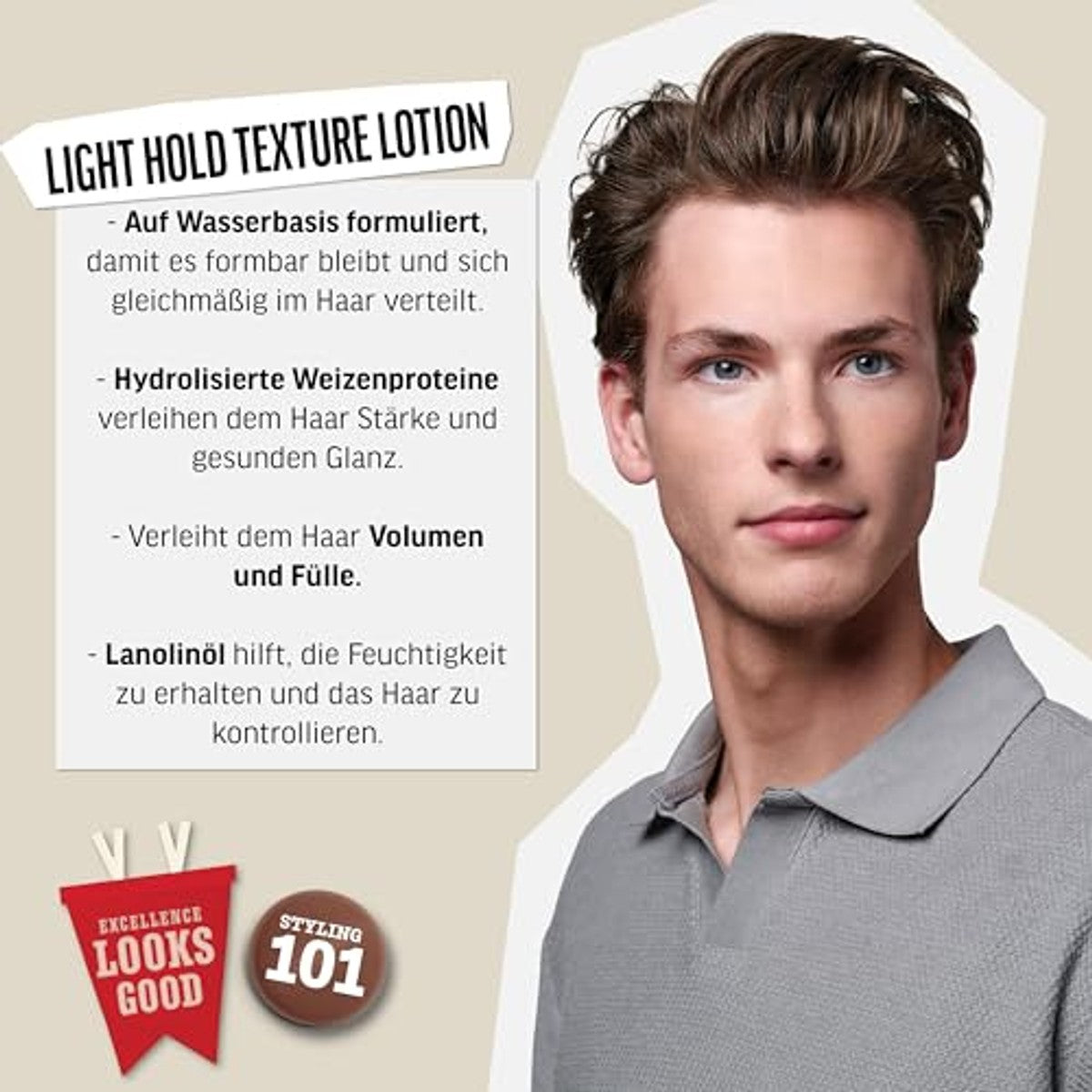 American Crew Light Hold Texture Lotion voor Mannen 250 ml - 6-pack