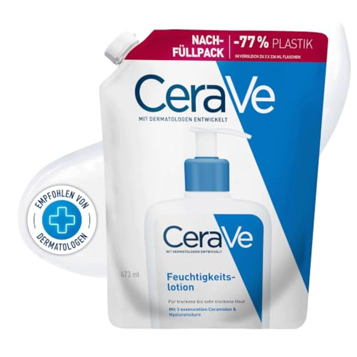 CeraVe Vochtinbrengende Lotion Droge Huid 473 ml Navulverpakking