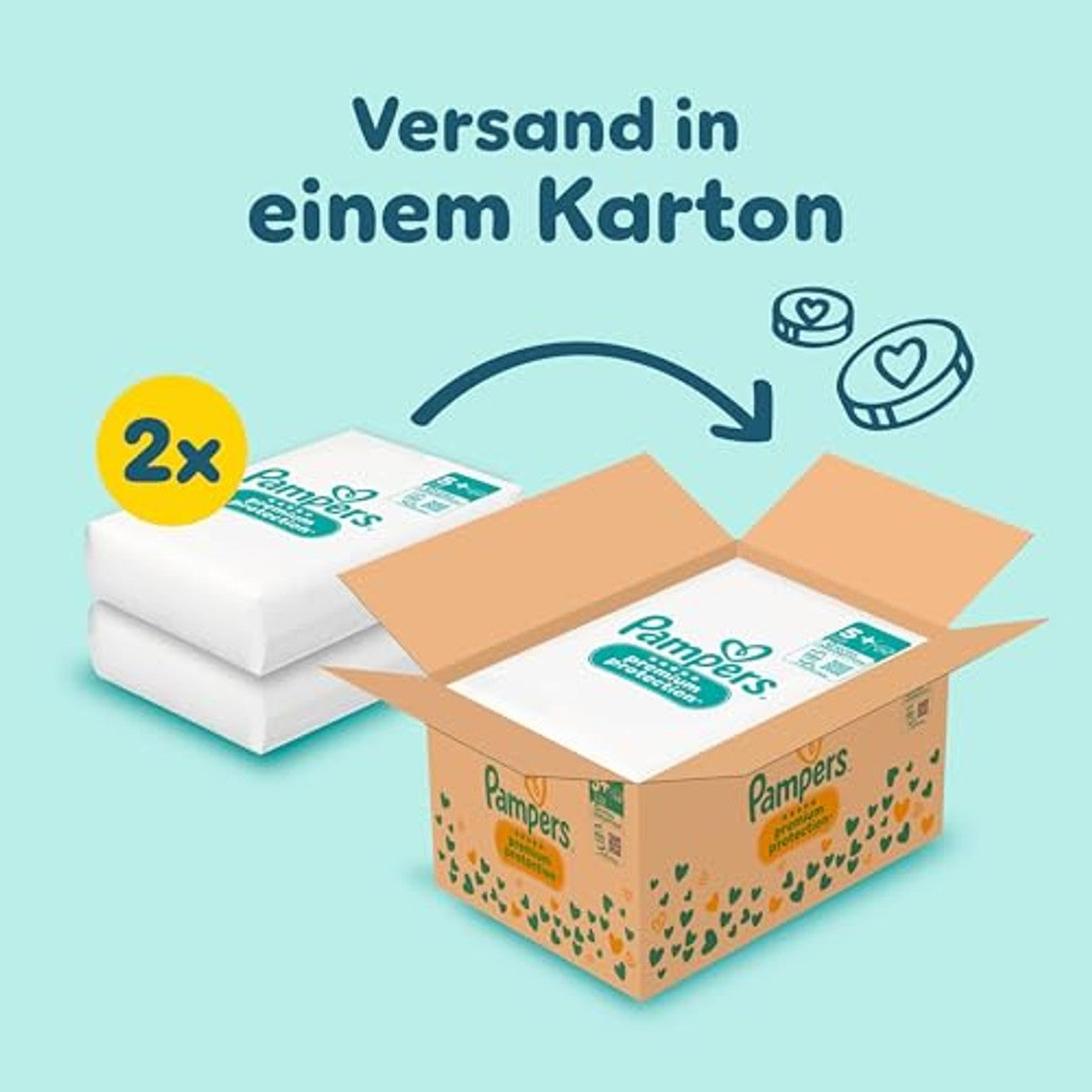 Pampers Premium Protection maat 5+, 148 luiers, 12-17 kg – Pampers