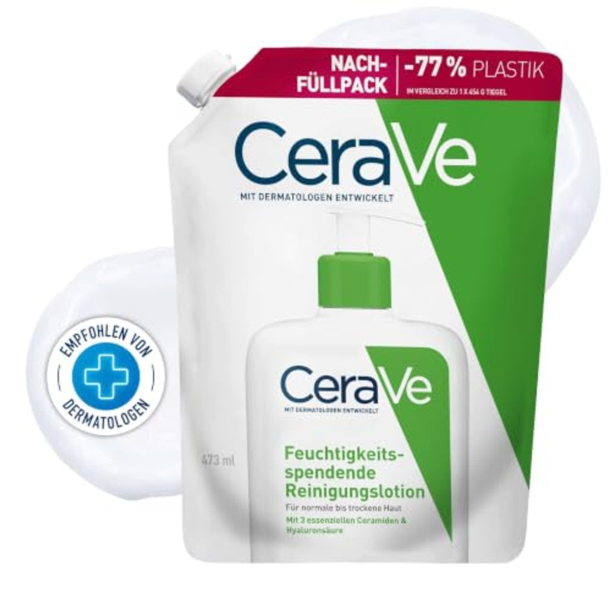 CeraVe Hydraterend Reinigend Navulzakje voor Gezicht en Lichaam 473 ml - 6-pack