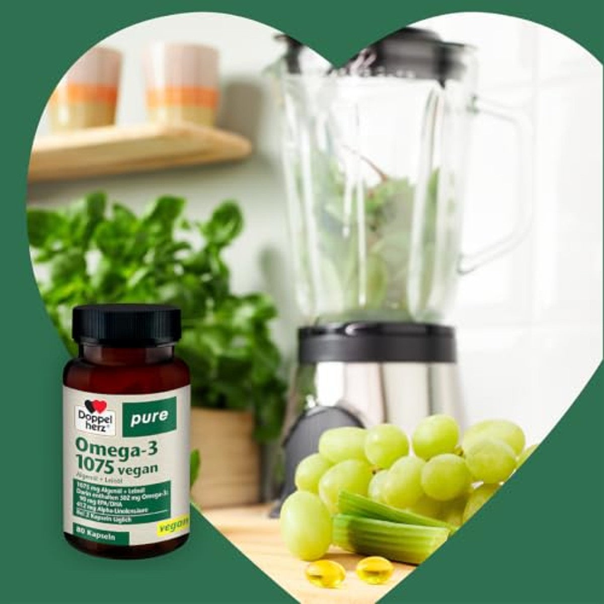 Doppelherz Pure Omega-3 1075 veganistisch – Doppelherz