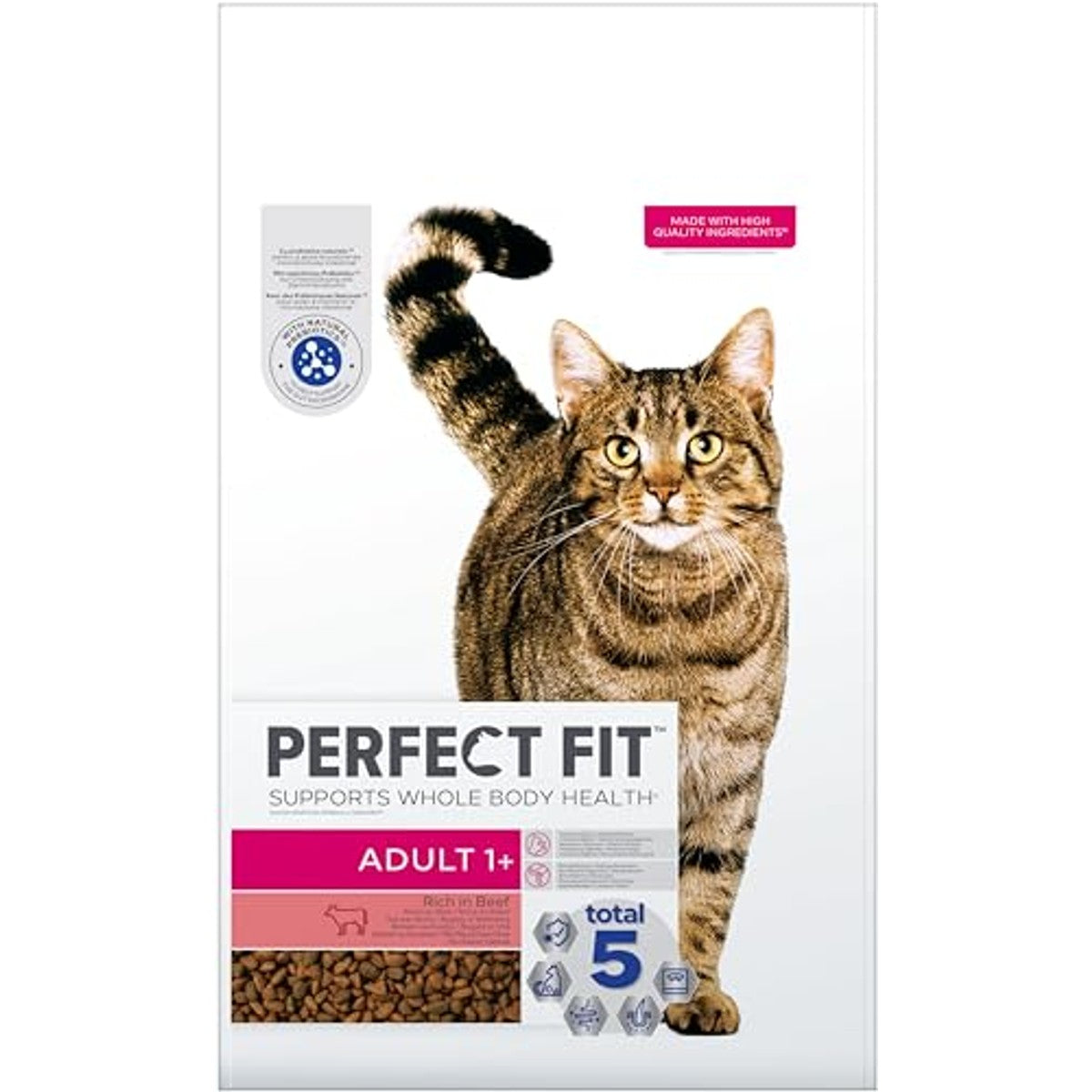PERFECT FIT Adult 1+ droogvoer voor katten, 7 kg, rundvlees – Perfect Fit
