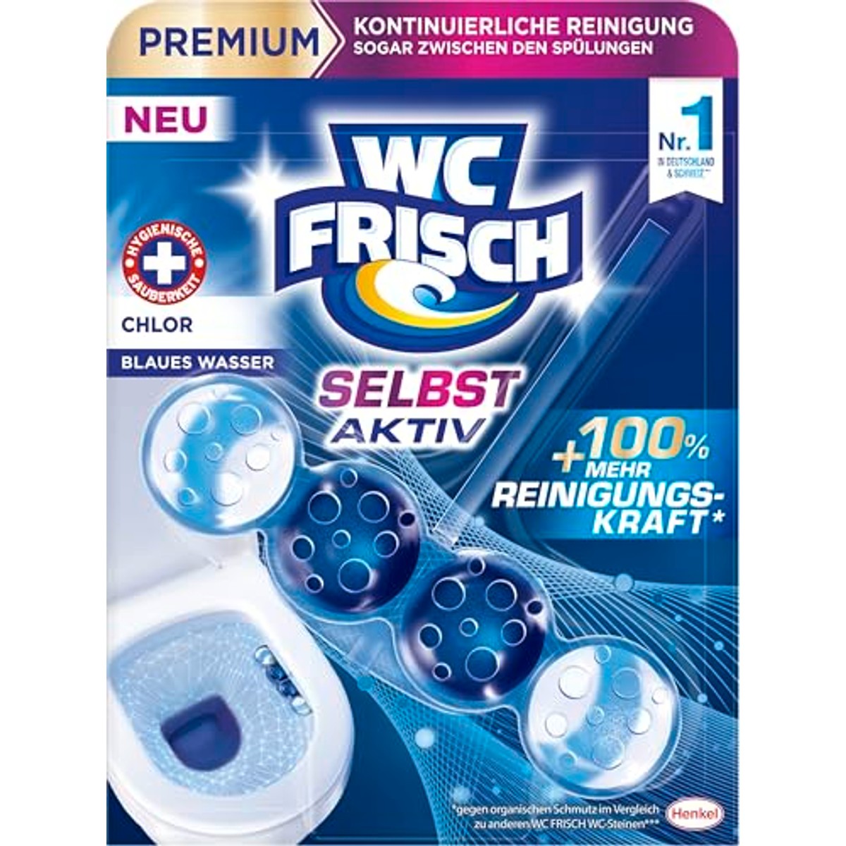 WC-Frisch Zelf actief chloor blauwe spoeler 10x50 g – WC-Frisch
