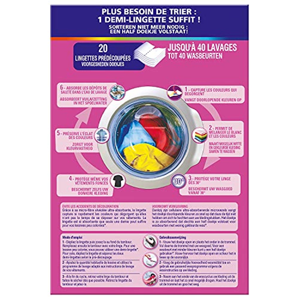 Vanish Oxi Action 2-in-1 anti-verkleuringsdoekjes - 6-pack