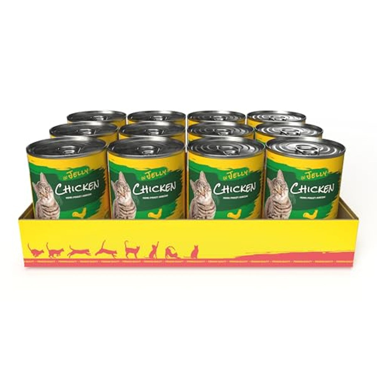 JosiCat Chicken in Jelly natvoer kattenvoer kip 12 x 400 g - 3-pack