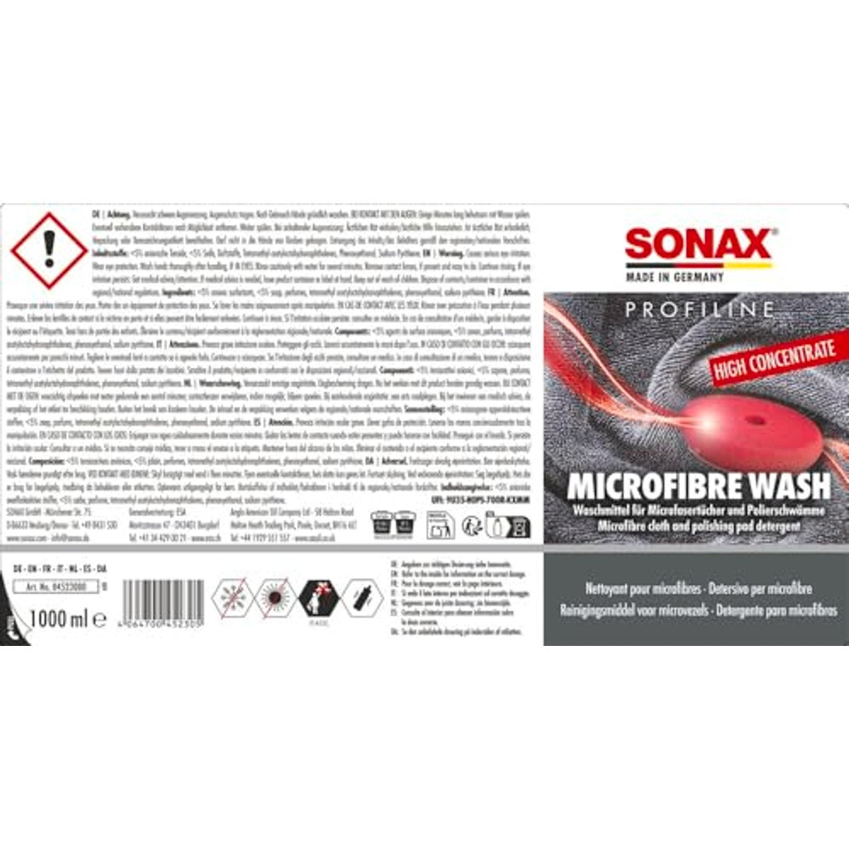 SONAX Profiline Microvezelwasmiddel 1 liter – SONAX