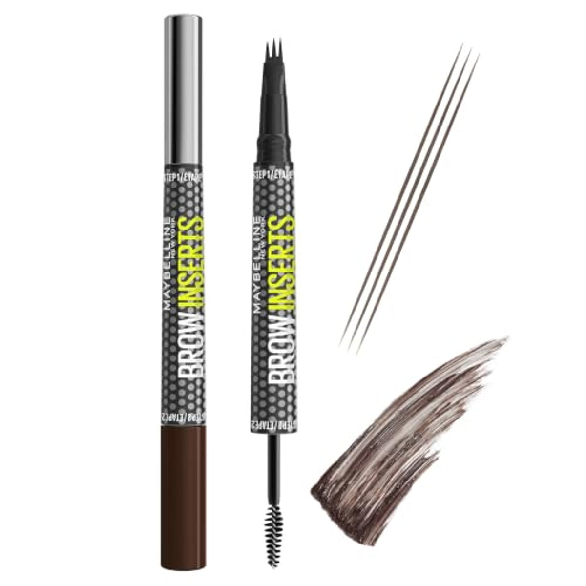 MAYBELLINE Brow Inserts Deep Brown 5 1 stuk - 3 stuks