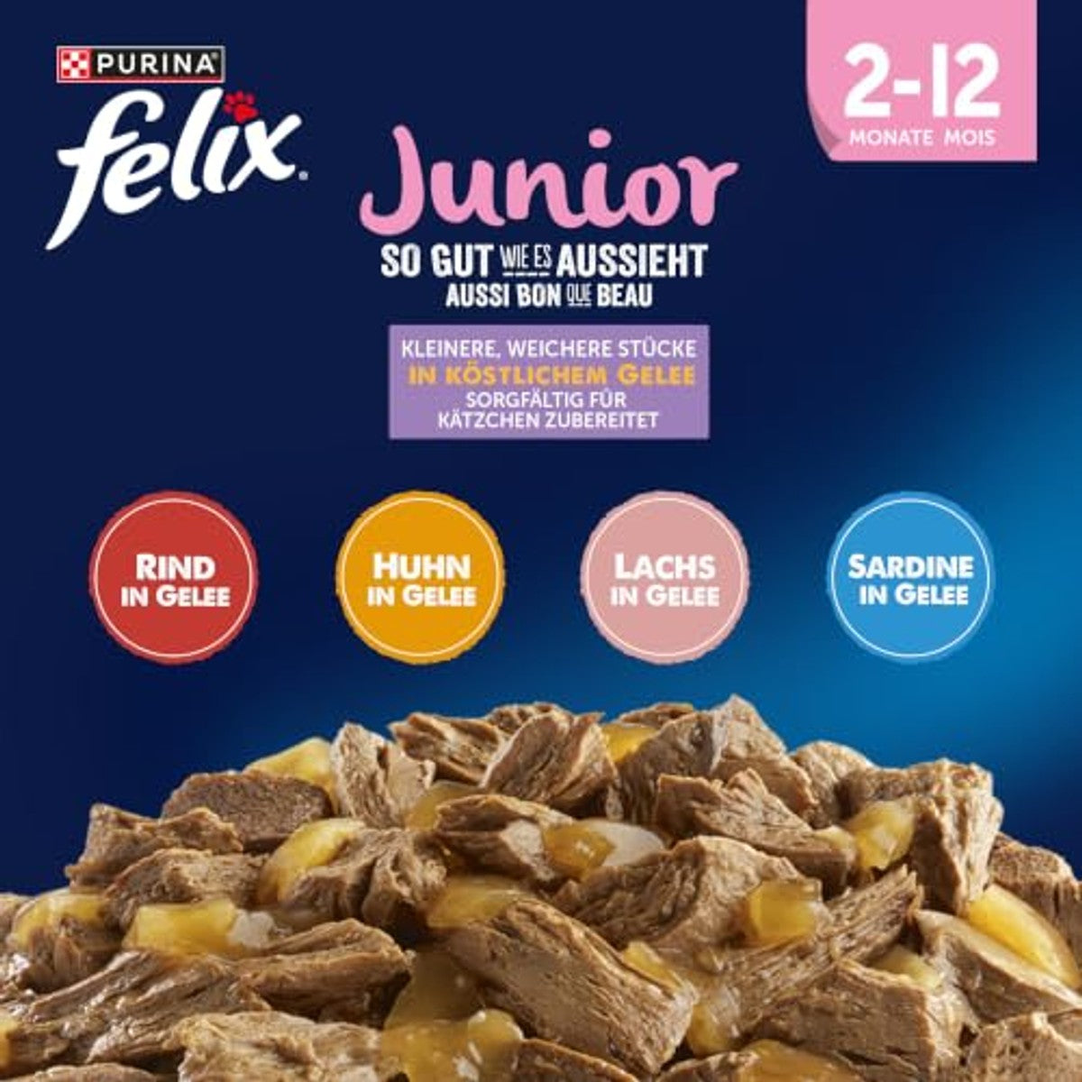 Felix Zo Goed Als Het Eruitziet Junior natvoer kattenvoer 72 x 85 g – foto 3