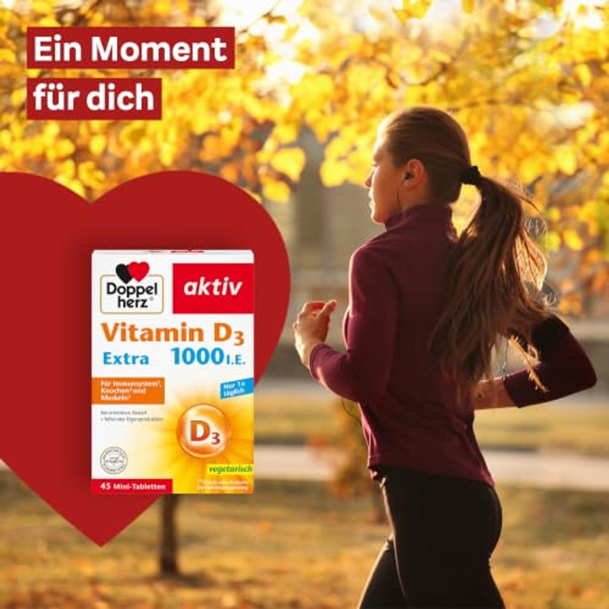 Doppelherz Vitamine D3 1000 Voedingssupplement 45 Tabletten - 6-pack