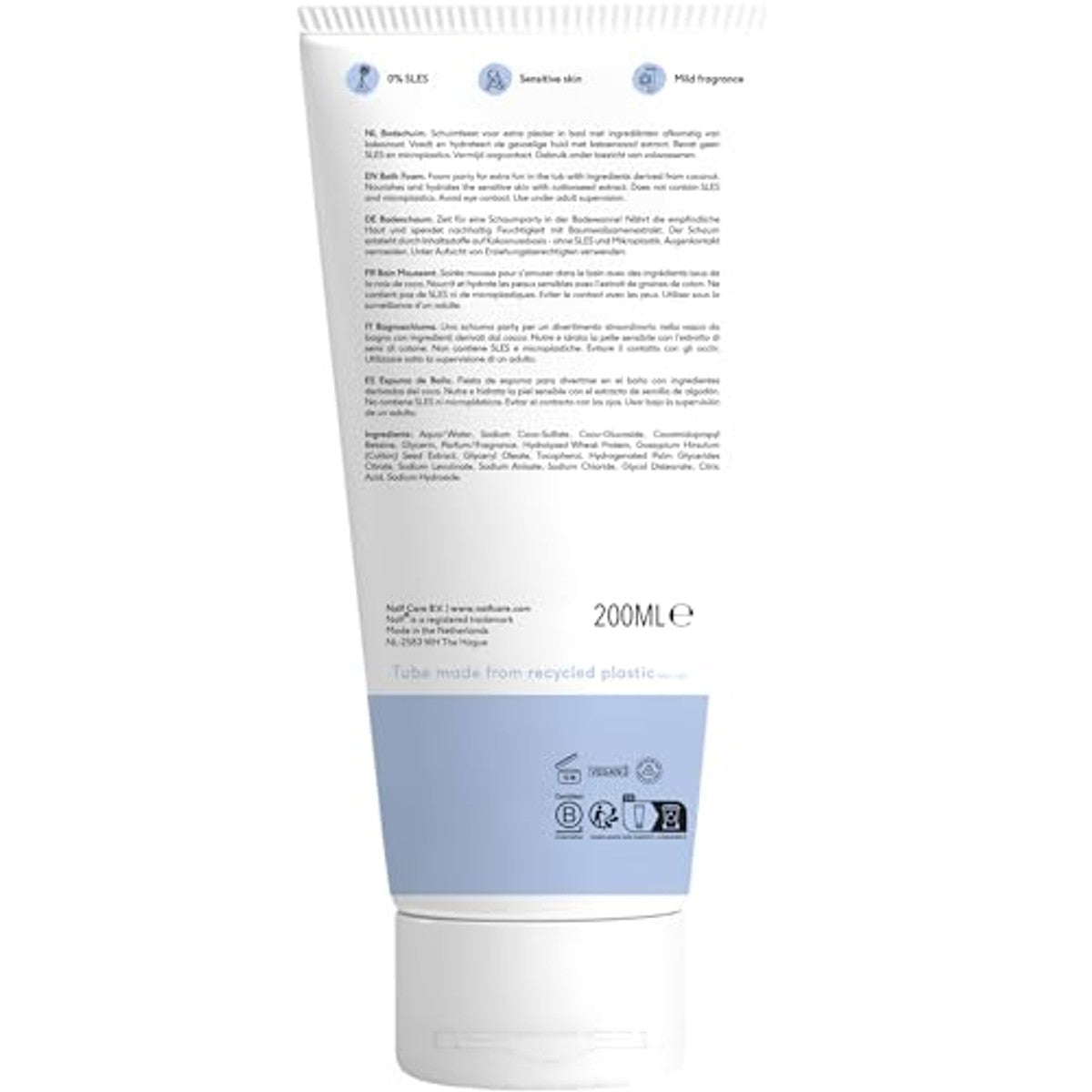 Naïf Verzorgend badschuim met katoenzaadolie 200 ml – Naïf