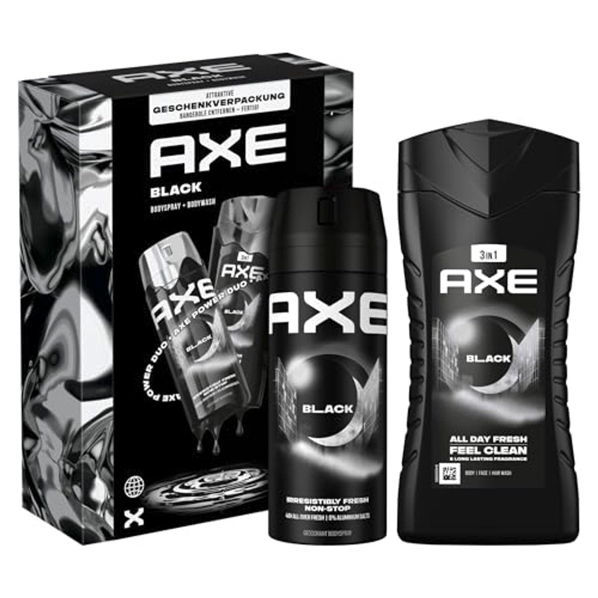 Axe Cadeauset Black 250 ml + 6 x 150 ml - Voordeelverpakking