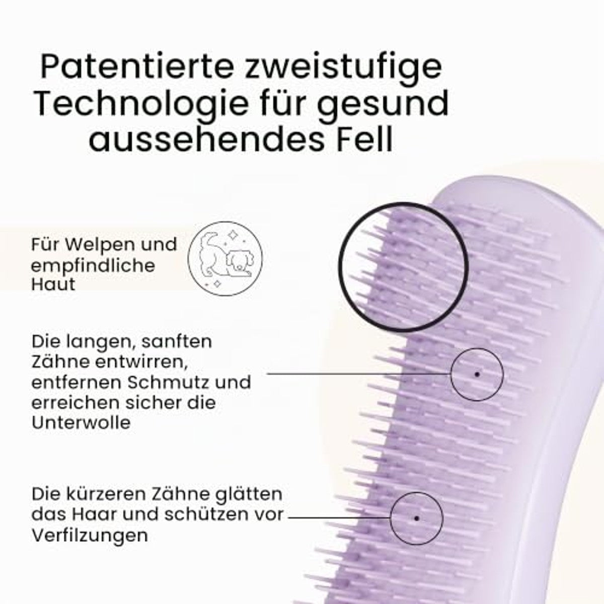 Tangle Teezer Pet Teezer Puppyborstel Lila - 3-pack