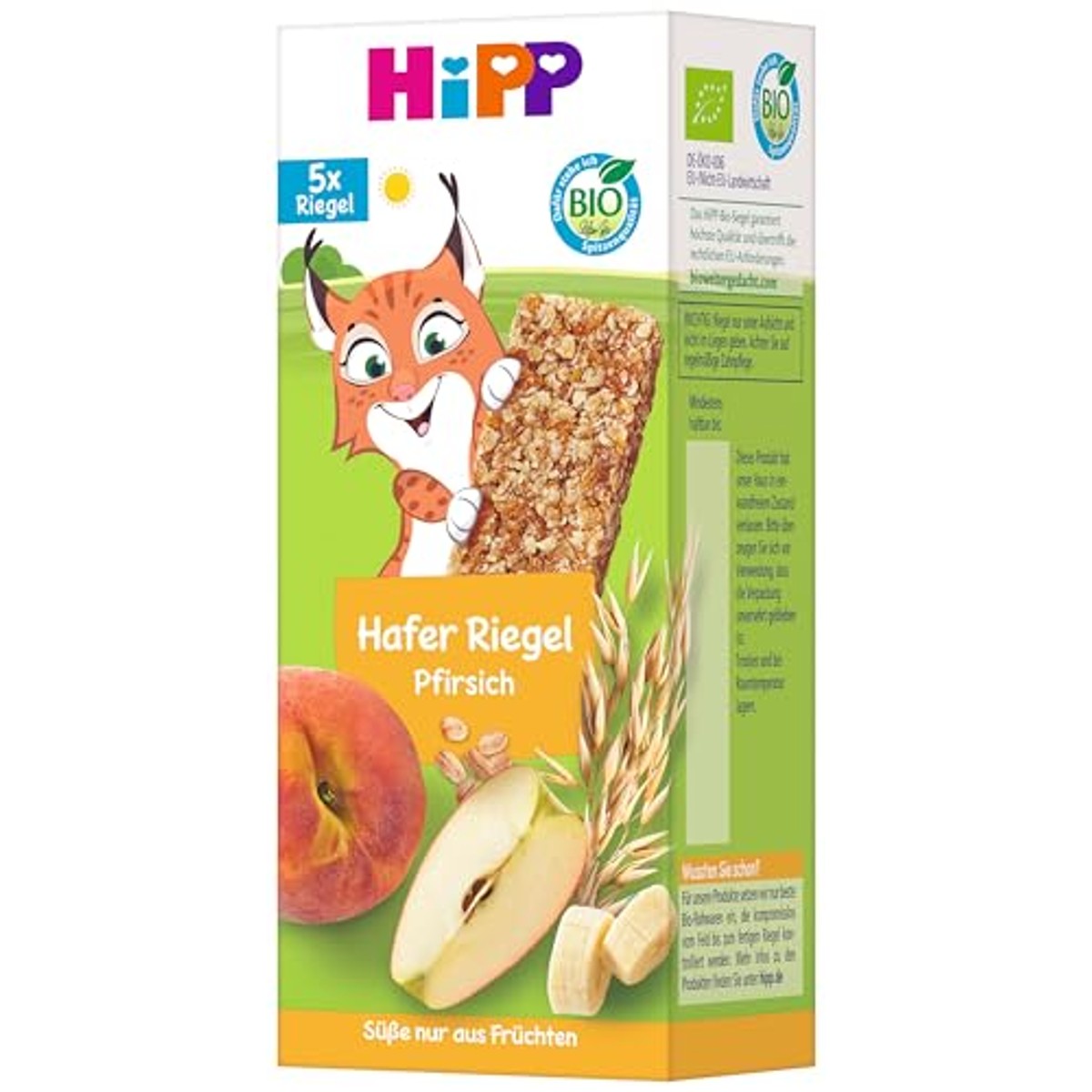 HiPP Luchs Haverreep perzik (800 g) 3 x 40 stuks - Voordeelverpakking