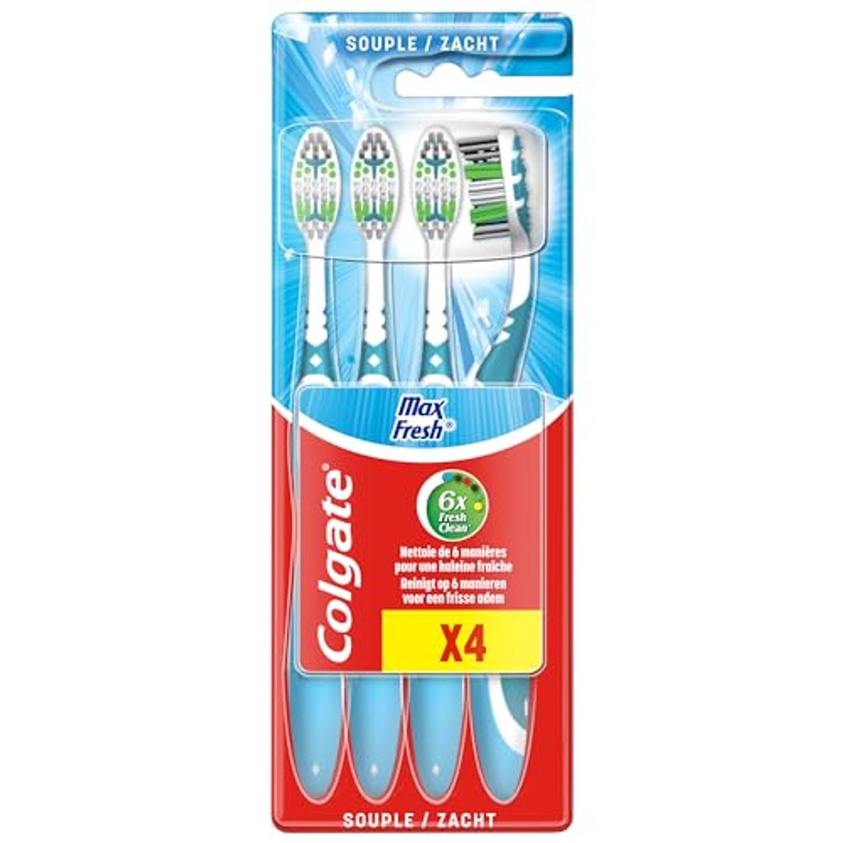 Colgate Max Fresh zachte tandenborstels 4 tandenborstels – Colgate
