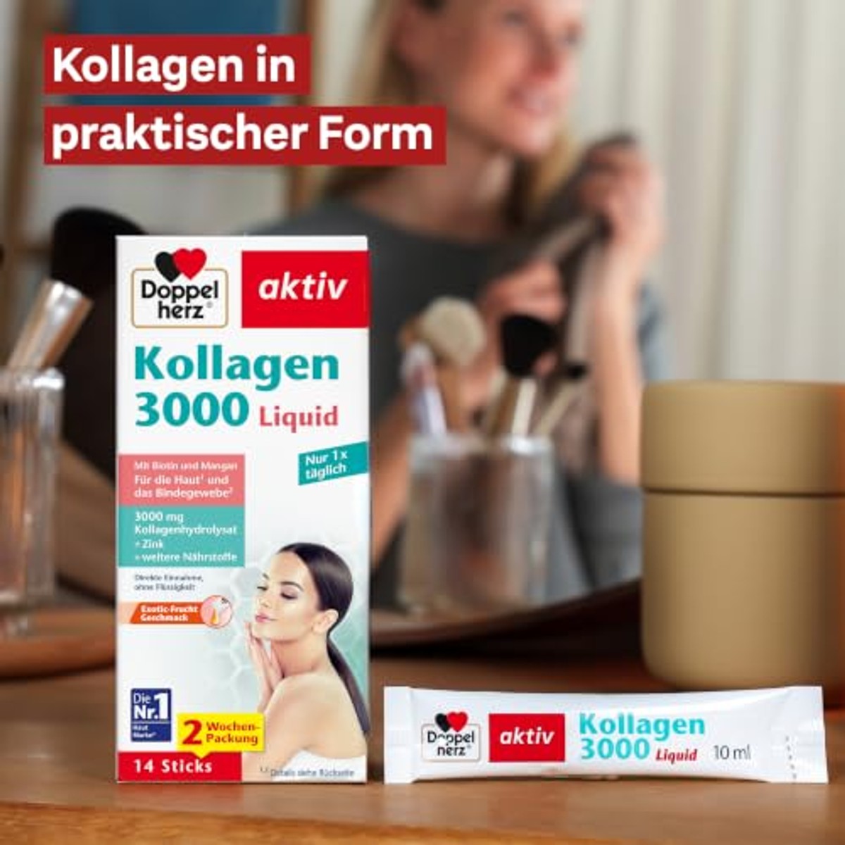 Doppelherz Collageen 3000 Liquid Huid + Bindweefsel 14 Portiezakjes - 6-pack