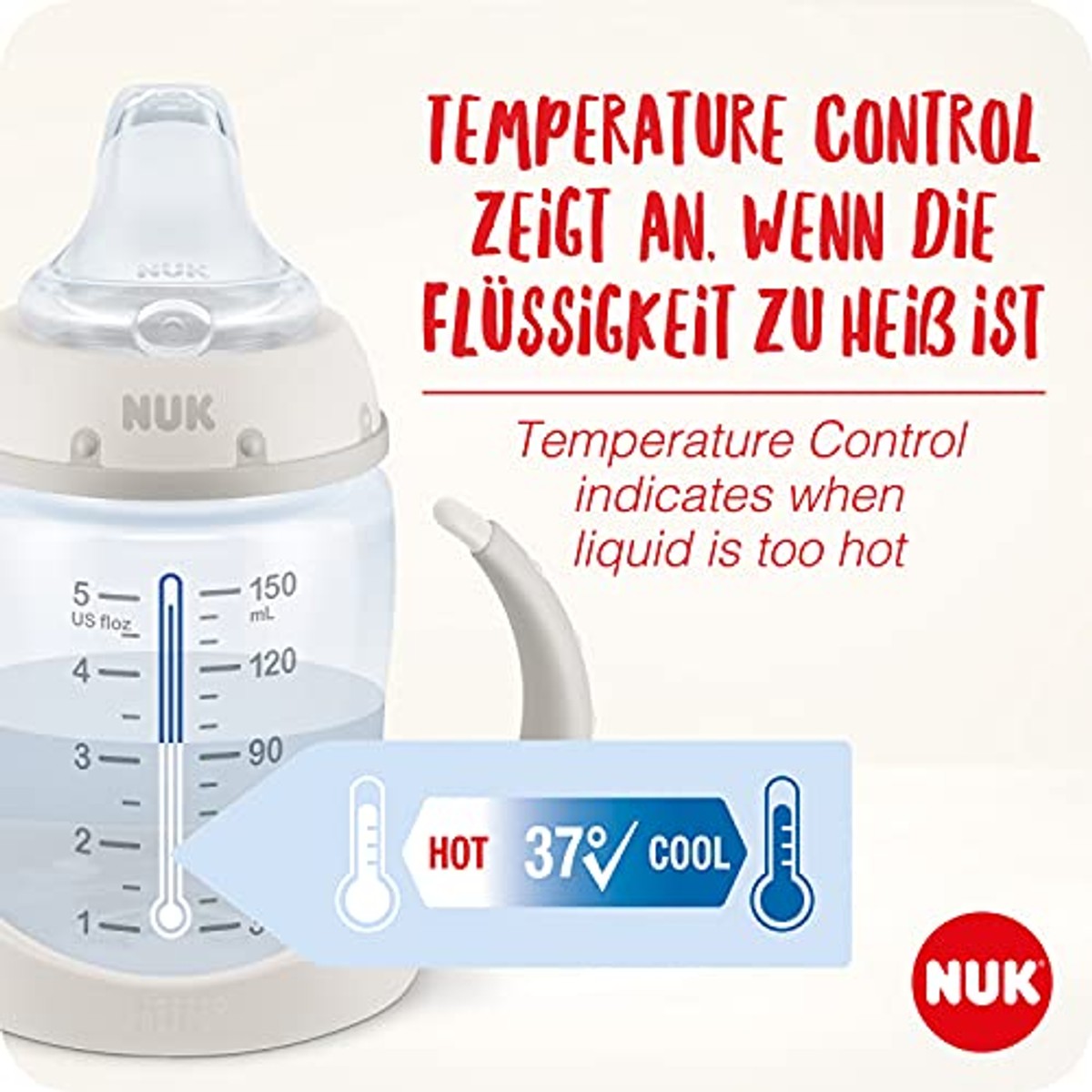 NUK First Choice+ drinkfles, 6-18 maanden, Disney Winnie de Poeh 6 x 150 ml - Voordeelverpakking