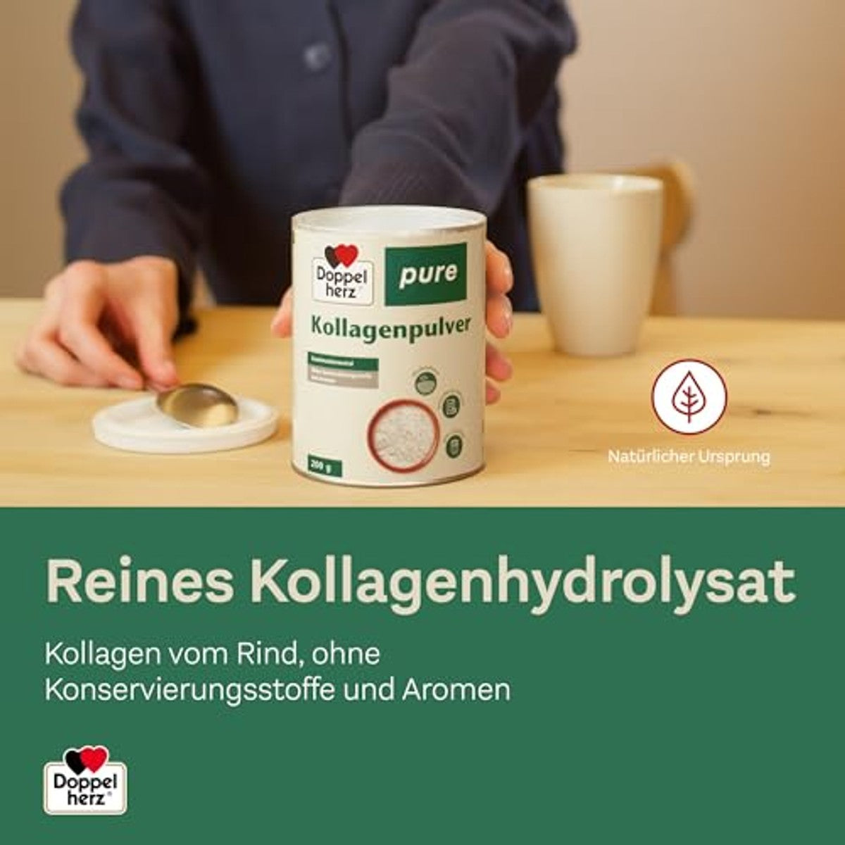 Doppelherz Pure Collageenpoeder Smaakneutraal 2 x 200 g - 3-pack