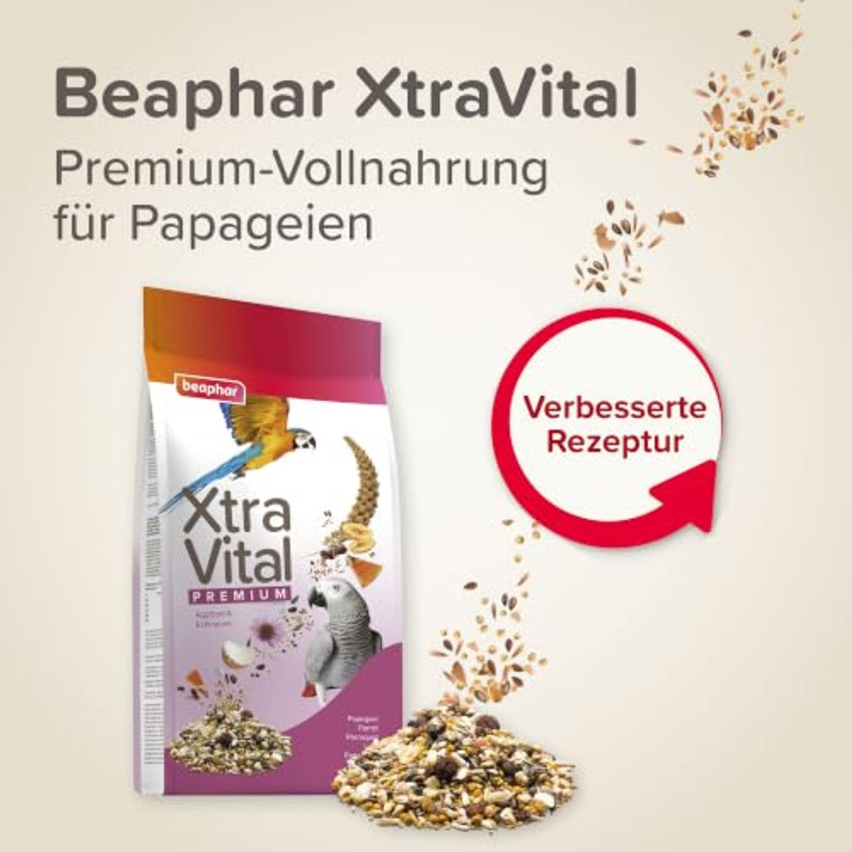 Beaphar XtraVital Papegaaien vogelvoer 1 kg - 3-pack