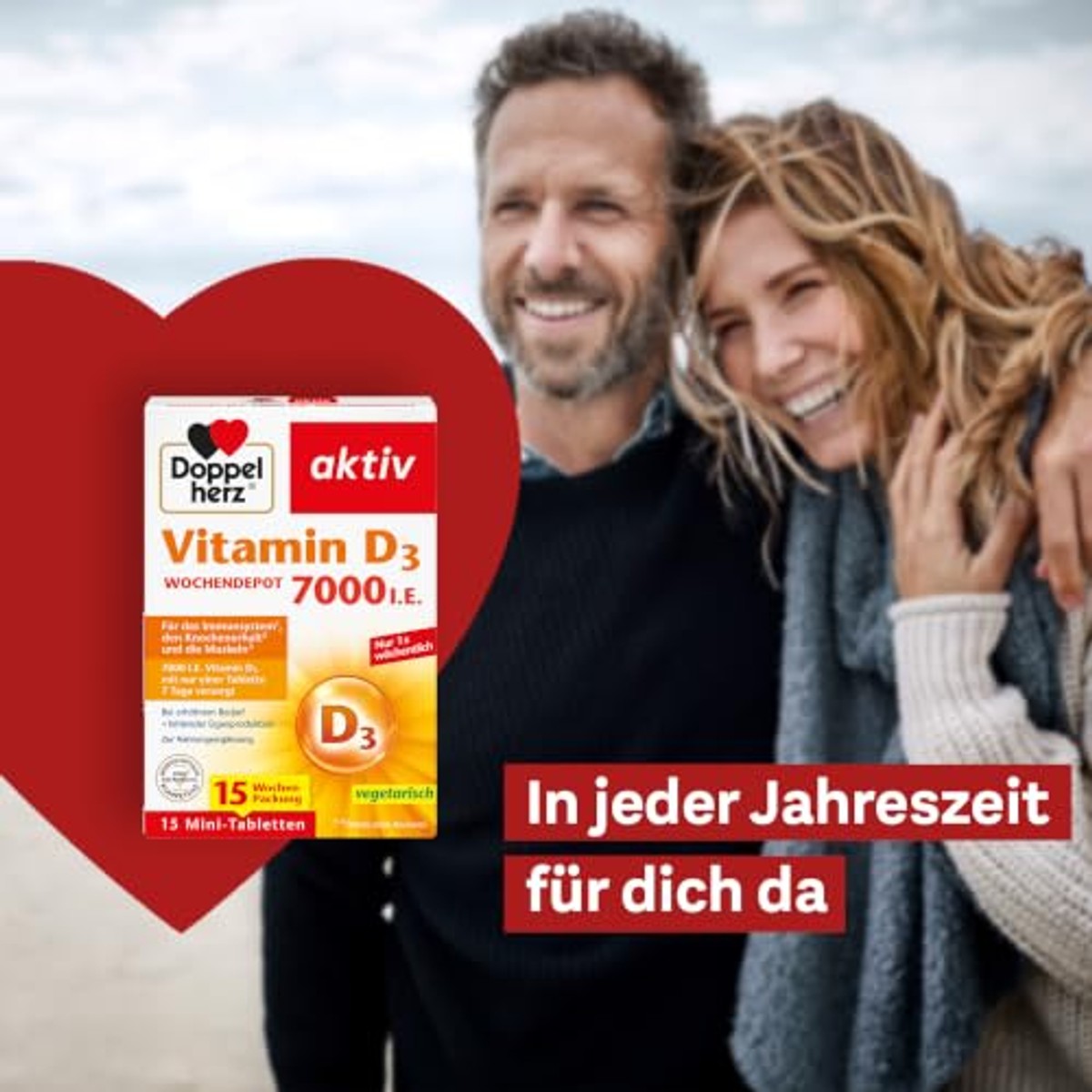 Doppelherz Vitamine D3 7000 IE Weekdepot 15 mini-tabletten - 3-pack