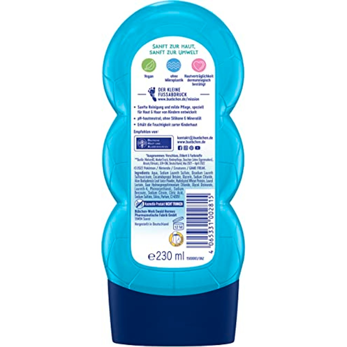 Bübchen Pokémon Schiggy Edition Shampoo & Douchegel 3 x 230 ml - Voordeelverpakking