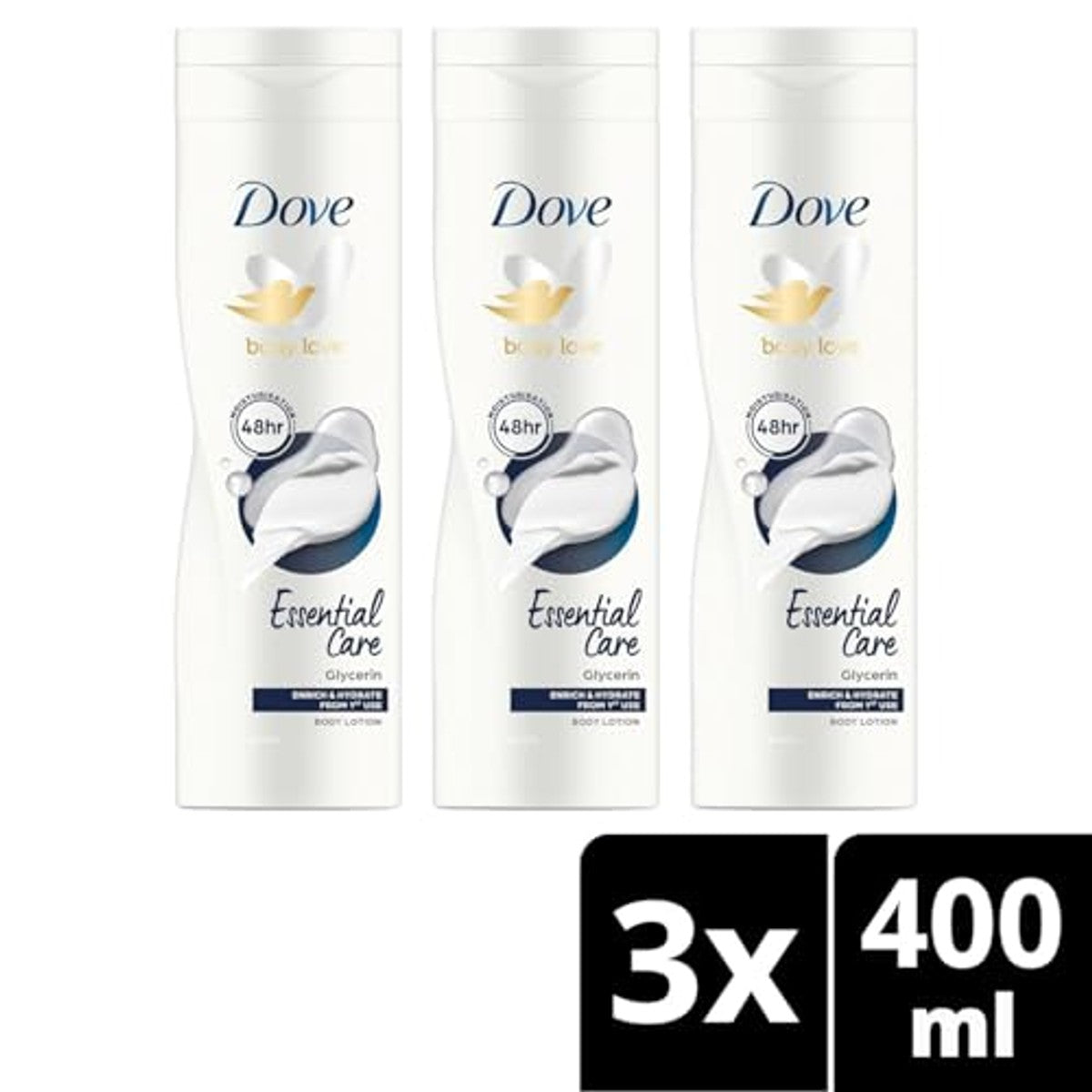 Dove Body Love Essential Care lichaamsmelk 3 x 400 ml – Dove