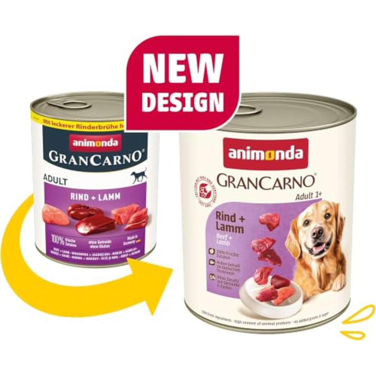 Grancarno natvoer hondenvoer volwassen honden - 3-pack