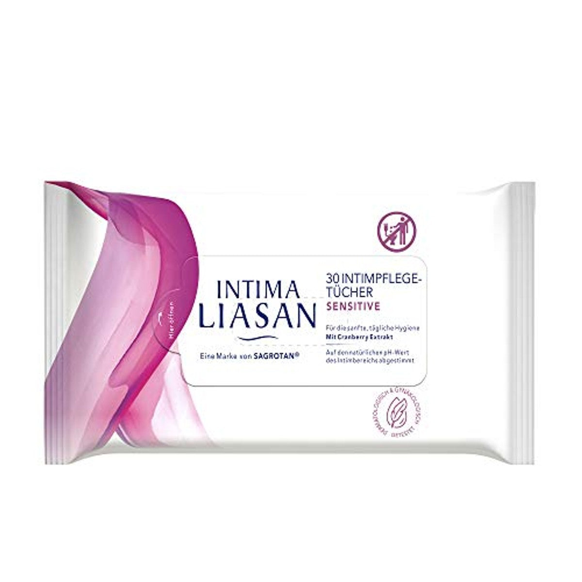 Intima Liasan by Sagrotan Intieme verzorgingsdoekjes, gevoelig, zeepvrij en alcoholvrij, 30 stuks (verpakking van 4) – Liasan