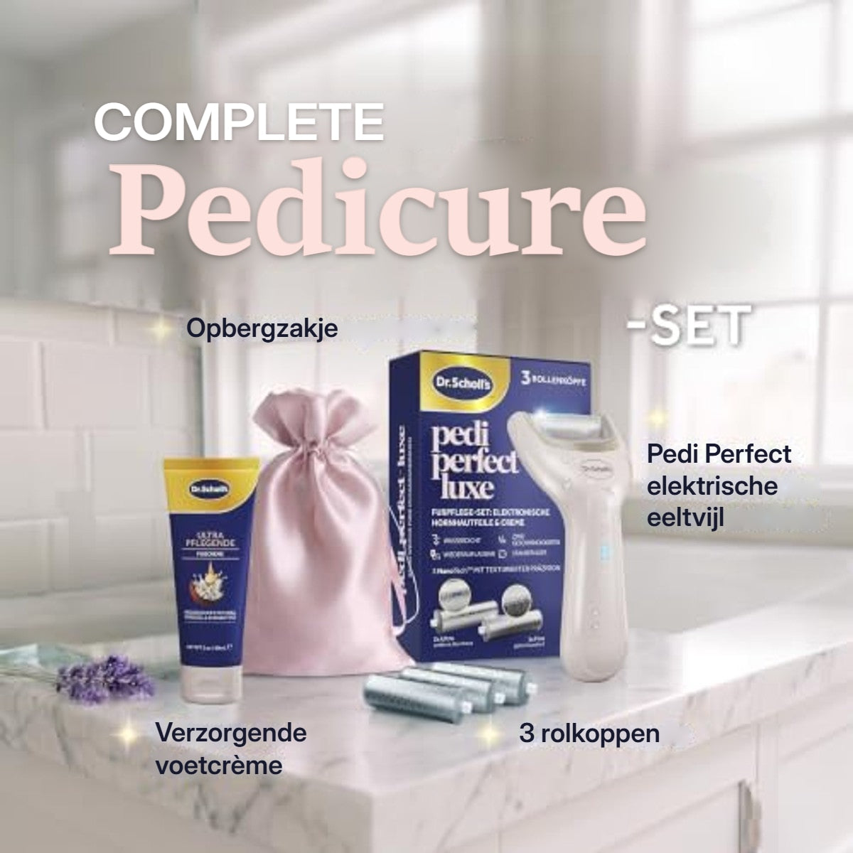Dr. Scholl's Pedi Perfect Luxe eeltverwijderaar met 60 ml crème 3 x 60 ml - Voordeelverpakking – foto 3
