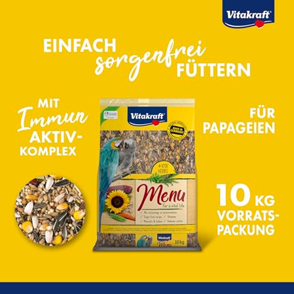 Vitakraft Menu vogelvoer papegaaien 1 x 10 kg – foto 3