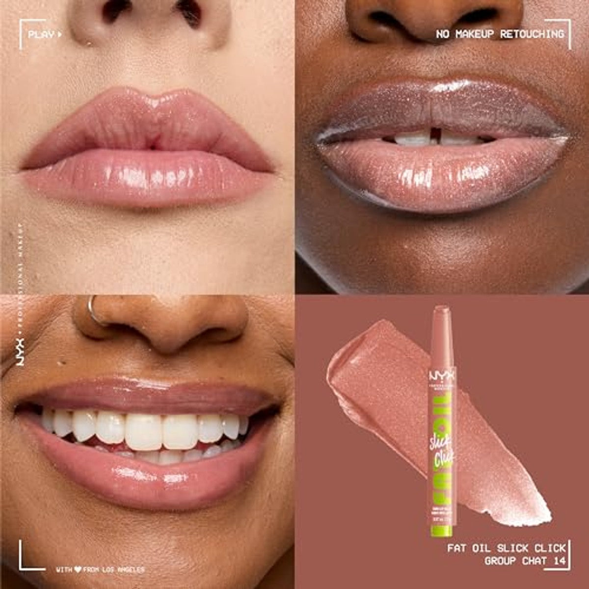NYX PROFESSIONAL MAKEUP Fat Oil Slick Click Group Chat - 6 stuks