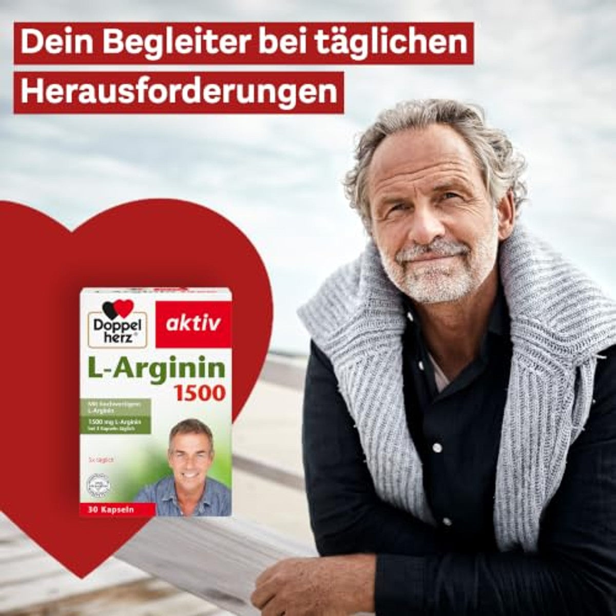 Doppelherz L-Arginine 1500 Voedingssupplement 30 Capsules - 3-pack